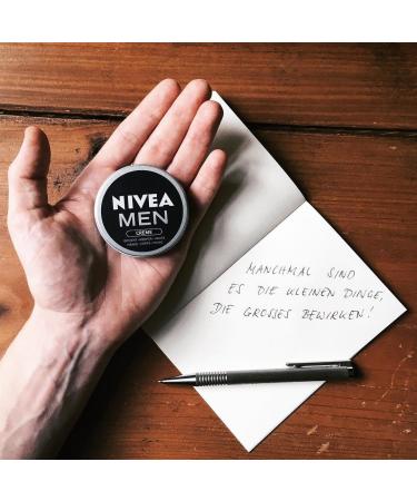 Nivea Men Nourishing Skin Cream - Intensive Moisture for Face Body & Hands - Light Formula with Vitamin E - 30ml (1 Pack) - Buy Online on GoSupps.com