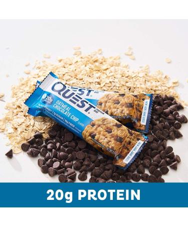 Quest Nutrition Oatmeal Chocolate Chip Protein Bars - Low Carb, Gluten-Free, Keto 12 Count - Buy Online on GoSupps.com