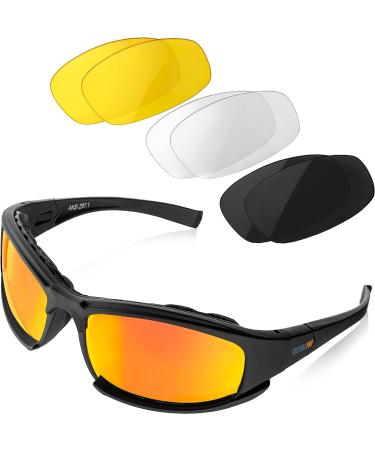 Interchangeable Lens Safety Glasses Kit | Anti-Fog, Anti-Scratch, UV Protection | Stylish Z87 Eyewear for Men and Women | Ideal for Sports, Shooting, Hunting - Buy Online on GoSupps.com
