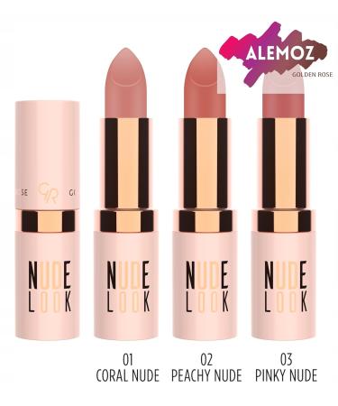 Golden Rose Nude Look Matte Lipstick No.01 - Coral Nude Beige | Perfect Finish | 1 Piece - Buy Online on GoSupps.com