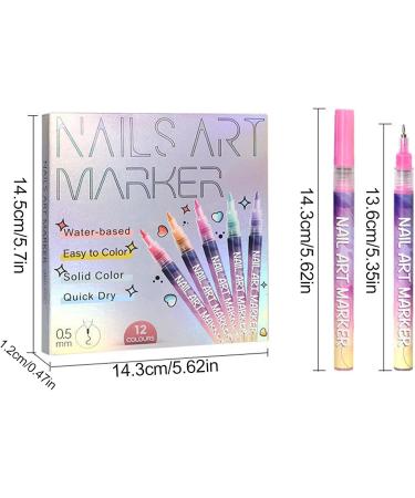 Nail Design Tool Set Manicure Art Waterproof Nail Marker Long Lasting Nail Marker Waterproof Nail Polish Perfect and Suitable for Women - Buy Online on GoSupps.com