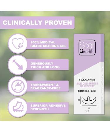 Scarbandit Scar Care Bundle: Silicone Scar Gel & Mastopexy Sheets for Breast Reduction Scars - Reusable Transparent Treatment - Buy Online on GoSupps.com