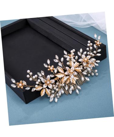 Ipetboom Headgear Rhinestone Hair Accessories Wedding Hair Clips Bridal Clip Crystal Hair Charms Bridal Hair Accessories Rhinestone Hair Clip Bridal Headpiece Tiara Pearl Comb Bride Metal - Buy Online on GoSupps.com