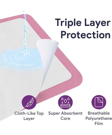 Incontinence Bed Pads Washable - Reusable Waterproof Bed Pads - Soft and Leak Proof Chucks - Moderate Absorbent Pee Pads for Adults - Withstands Extensive Washing - 30" x 36" - 1 Pack 30" x 36" (1 Pack) - Buy Online on GoSupps.com