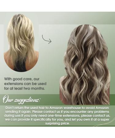 Buy Hetto Blonde Real Hair Extensions - Clip-In Remy Highlights #10/613 - 100g 45cm - Golden Brown & Blonde - Buy Online on GoSupps.com