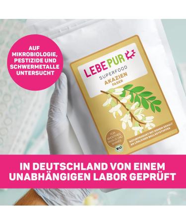 Lebpur Organic Acacia Fiber Powder 500g | 90% Fiber Vegan Gluten-Free Tasteless for Natural Digestion | High Fiber Content Without Additives - Buy Online on GoSupps.com