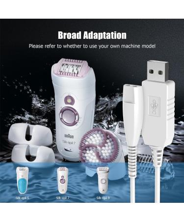 Replacement Charger for Braun Silk Epil 9 & Ancalbe 12V - Compatible with Silk-Epil 5 7 9, FaceSpa Pro - 9-579 9-890 5280 7680 - Wet & Dry Epilator Hair - 910 911 921 - Replacement Cable - Buy Online on GoSupps.com