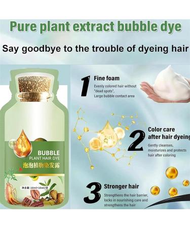 Duskweling Natural Plant Hair Dye Bubble Plant Hair Dye Shampoo Duskweling Hair Dye for Grey Hair-1Box Chestnut Brown - Buy Online on GoSupps.com