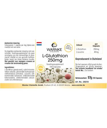 L-Glutathione 250mg - 100 capsules | Herba Direkt - Quality from German pharmacies - Buy Online on GoSupps.com