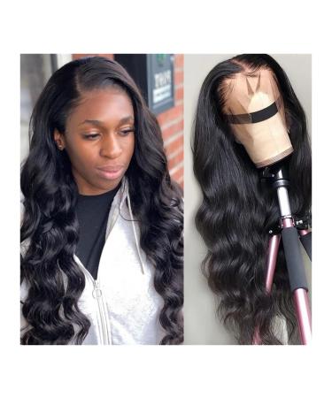 Wigs 30 Inch Long Body Wave Lace Front Wig Pre Plucked 13X4 Lace Frontal Wig Deep Loose Wave Human Hair 360 Lace Frontal Wig Bob Brazilian Remy Hair Hair Extensions (Size : 150 Density 13X4 Wig Col 150 Density 13X4 Wig 30inches