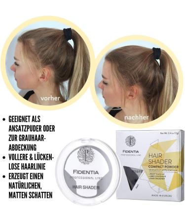 Fidentia Hair Shader Root Touch Up Concealer and Grey Cover Powder 12g - Light Blonde - Buy Online on GoSupps.com