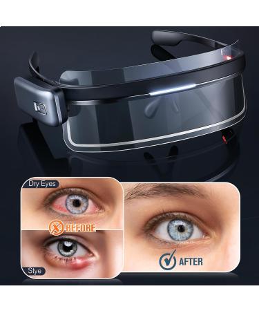 Buy Hiboom Heated Eye Mask - Infrared Graphene Therapy for Dry Eyes Cordless Electric Eye Mask for Men & Women | Eye Fatigue Sinus Relief & Blepharitis - Buy Online on GoSupps.com