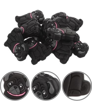 EXCEART 10pcs Cartoon Pug Silicone Dog Beads - Cute Animal Shaped Spacer Beads for Jewelry Making - Buy Online on GoSupps.com