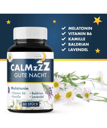 Calmzz Good Night Melatonin Gummy Bears - 60 Pieces 0.5 mg High Dose Fruit Gummies for Sleep | Natural Sleep Aid - Buy Online on GoSupps.com