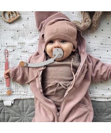 Shop LUVADEYO Hand-Woven Cotton Pacifier Chain | Modern Baby Accessories | White Khaki & Powder Colors for Stylish Parenting - Buy Online on GoSupps.com