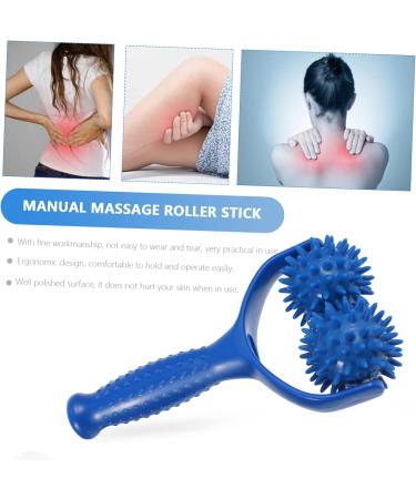 Minkissy Hand Massager & Neck Roller - Deep Tissue Massage Device for Shoulders & Body - 2 Pieces (20x11cm) - Blue - Buy Online on GoSupps.com