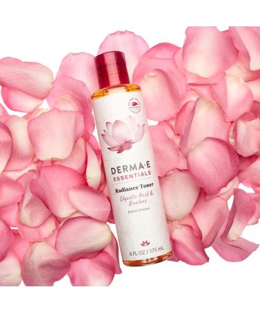 Derma E Radiance Toner with Glycolic Acid & Rooibos | 6 fl oz - Refresh & Illuminate Skin - Buy Online on GoSupps.com