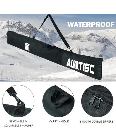 AUMTISC Ski-Boot-Bag Ski Bags Combo Padded for 1 Pair of Ski Boots Adjustable Length Up to 200cm(2227+2327) 28black Padded - Buy Online on GoSupps.com