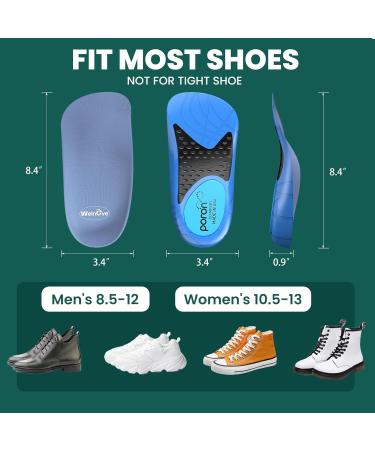 Plantar Fasciitis Heel Insert for Women | Welnove Heel Cup & Arch Support - Pain Relief Cushion for Flat Feet - Size S (Women 6-10 / Men 5-8 - Buy Online on GoSupps.com