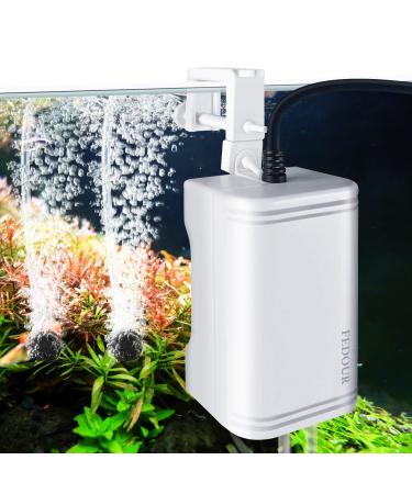 FEDOUR MINI Superleise Aquairum Air Pump: 72LPH/120LPH Air pumps for aquariums hanging aquarium oxygen pump for 1-200L aquarium air prudlers with accessories 2.5W/120LPH Double outlet