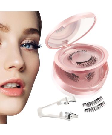 Yozexin Magnetic Eyelashes Natural Look Eyelashes without Eyeliner Magnetic Lashes No Glue or Eyeliner Needed Magnetic self adhesive eyelashes reusable magnetic eyelashes Eyelashes with Applicator