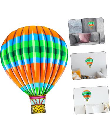 STOBAZA Iron Hot Air Balloon Outdoor Wall Hanging Home Ornament Wall Art Decors Household Child Interior 20.6x26.5x0.5cm As Shown3 - Buy Online on GoSupps.com