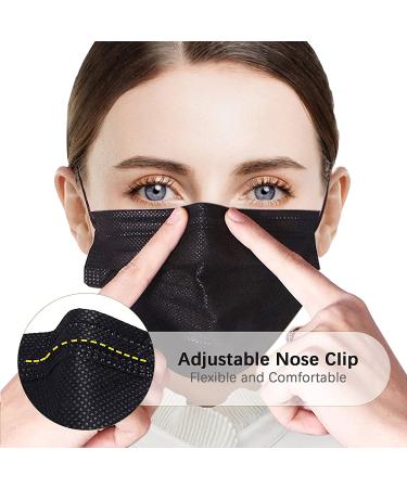 50 Pcs Black Disposable 3 Ply Earloop Face Masks - Home, School, Office & Outdoors - Buy Online on GoSupps.com