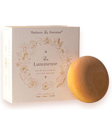 SOLID SCINTILATING OIL - Madame La Baronne- Nourishes and illuminates - 100% natural - mineral mother-of-pearl - cocoa - coconut - karite - 80gr - Buy Online on GoSupps.com