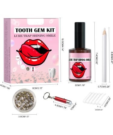 20PC Tooth Jewelry Set | Gemstone & Crystal Kit for Dental Decor | Handicraft Edelstein Starter Set with Glue & Light - Buy Online on GoSupps.com