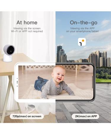 Arenti 2K/3MP Baby Monitor with Camera - 5 WiFi Video PTZ 355 Night Vision Lullabies & Mobile App Control - Ideal International Shipping - Buy Online on GoSupps.com