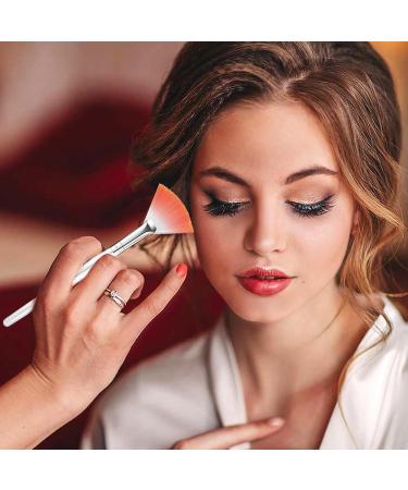 Supkiir 60 Pcs Facial Brush Set - Versatile Face Mask Applicators for Skincare & Makeup | Slim Soft Tools for Women & Estheticians - Orange & White - Buy Online on GoSupps.com