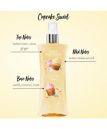 Body Fantasies Signature Fragrance Body Spray Cupcake Swirl 8 fl oz Fruity - Buy Online on GoSupps.com