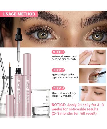 UCANBE Lash Serum (2 Pcs 10ml) - Eyelash Growth Serum for Longer Thicker Lashes & Bold Brows - Enhance & Strengthen Eyelashes & Eyebrows - Buy Online on GoSupps.com