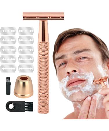 Premium Safety Razor - Reusable Double Edge Metal Shaver for Men & Women | Anti-Slip Long Handle | Perfect for Travel - Buy Online on GoSupps.com