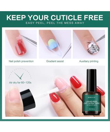 Morovan Gel Nail Polish Remover: Easy Remove in 3-5 Minutes Gel Nail Remover Kit with Liquid Latex - Acetone-Free Nail Polish Gel Remover with Nail Polish Scraper Kit - Buy Online on GoSupps.com