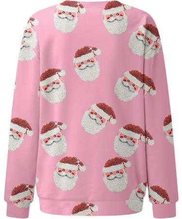 Women's Christmas Snowman & Penguin Print Sweatshirt - Pink XL - Buy Online on GoSupps.com