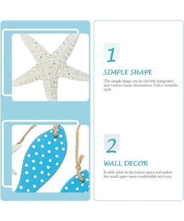 Zerodeko Flamingo Small Fish Pendant Home Decor Wooden Fish Coastal Decor Indoor and Outdoor Wall Craft Flip Chart Blue 30CM - Buy Online on GoSupps.com