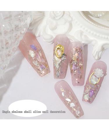 Irregular Seashell Slices Nail Art Flakes - Colorful Shell Supplies for UV Gel Manicure & DIY Crafts - Buy Online on GoSupps.com