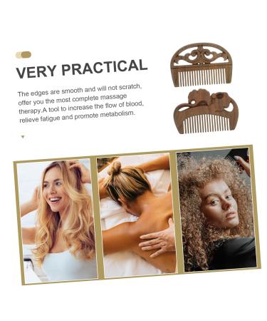 Ultechnovo Green Sandalwood Scalp Massage Comb & Hairdressing Tool | Eco-Friendly Hair Gel Comb for Ultimate Relaxation - Buy Online on GoSupps.com