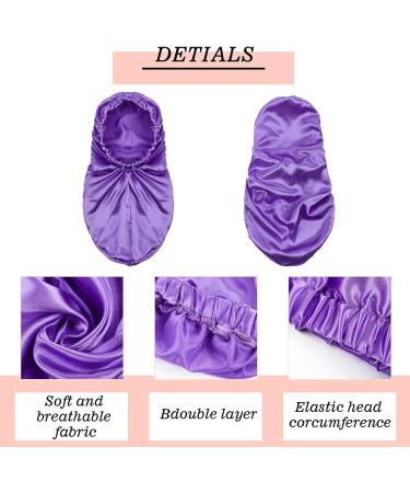 6 Pcs Kids Long Satin Bonnet Set - Adjustable Hair Cap for Girls, Sleeping Head Wrap for Curly Hair - Night Sleep Scarf for Braids - Buy Online on GoSupps.com