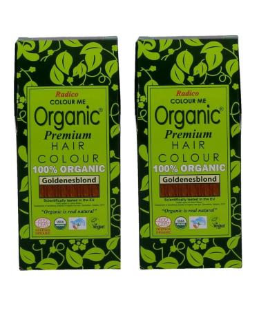 Radico Lot de 2 colorations v g tales Colour Me Organic Blond dor (bio v gan cosm tique naturel) Dor gris 100 g (Lot de 2)