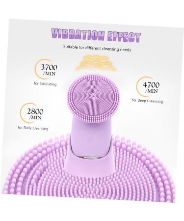 POPETPOP 1pc Facial Cleanser Facial Cleansing Brush Facial Cleaning Device Silicone Facial Brush Face Scrubber Manual Exfoliating Brush Face Brush Washbasin Electric Silica Gel Purple - Buy Online on GoSupps.com