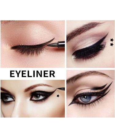 2 in 1 Double Head Liquid Eyeliner Set Female Eyeliner Eyeliner Black Eyeliner template Eyeliner Seal Shape Star the ideal for eye makeup - Buy Online on GoSupps.com