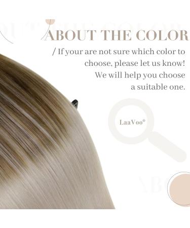 LAAVOO U Tips Extensions - Real Hair Balayage Brown & Light Brown Ombre #8/59 - Pre Bonded Keratin Extensions 50 Strands 35cm - Buy Online on GoSupps.com