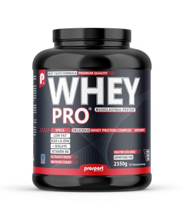 Prosport Whey Pro Strawberry White-Choc 2350g Big-Box Whey Protein Protein Powder Zinc Vitamin B6 Essential Amino acids (EAAS) Strawberry White-Choc 2350g