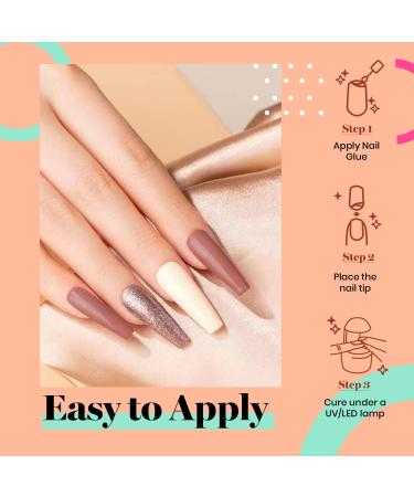 Beetles 2 in 1 Nail Glue & Base Gel Kit with Smart Sensor Lamp for Fast Nail Extension - Buy Online on GoSupps.com