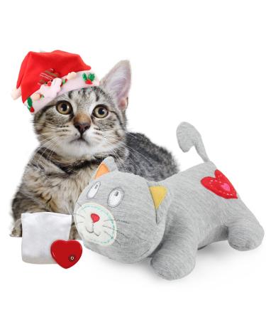 All for paws cuddly toy for dogs puppy toys dog heartbeat plush animal puppy behavioral aid plush animal pet plush toy ... (warm kitty (one heartbeat +one warmbag)))