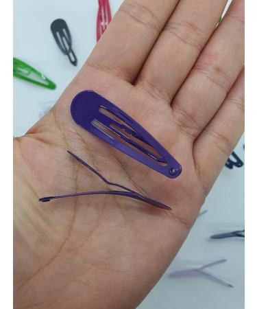 6 PCS Metal Snap Hair Clips - Purple Hair Grips 5CM Long - Buy Online on GoSupps.com