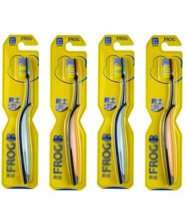 Wxpjmdfc toothbrush toothbrush with medium -hard bristles manual toothbrush for men and women pack with 4 travel toothbrushes individually packaged body care