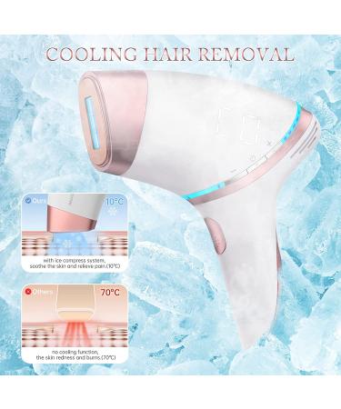 IPL Laser Hair Removal Device with Ice Compress System - Unlimited Flashes - Permanently Reduces Body & Facial Hair - Rose Gold - Buy Online on GoSupps.com